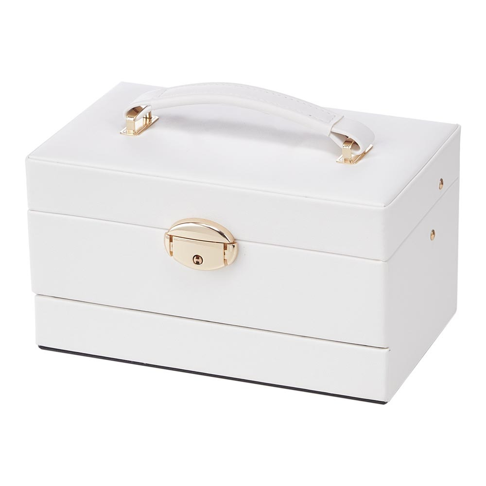 Three Tier Jewelry Box with Drawers and Lock